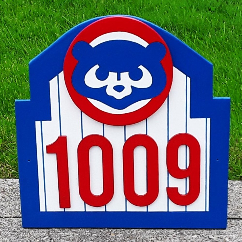Chicago Cubs Address Sign for your home (with your address) NEW!